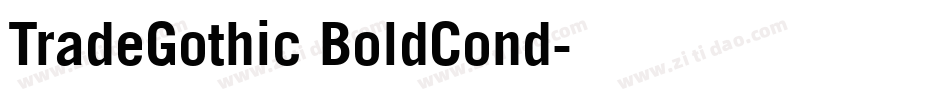 TradeGothic BoldCond字体转换
